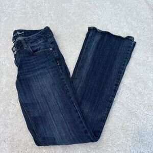 VTG Y2k 90s American Eagle Womens Low Rise Boot Cut Jeans 4L Dark Wash Preppy